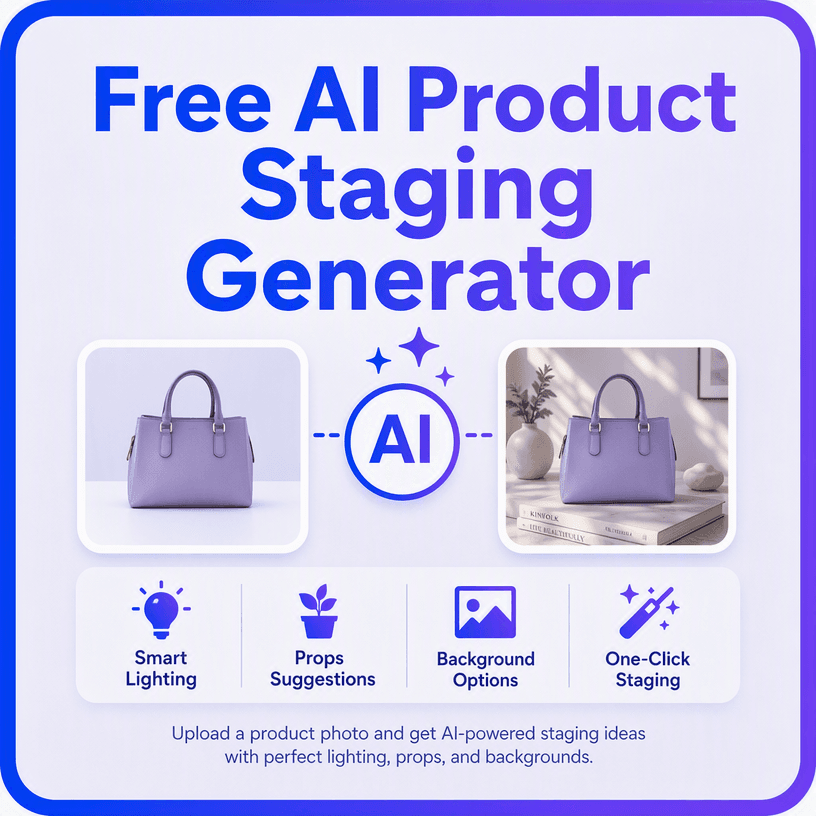 Free AI Product Staging Generator, Create Product Visuals Online Free AI Product Staging Generator, Create Product Visuals Online